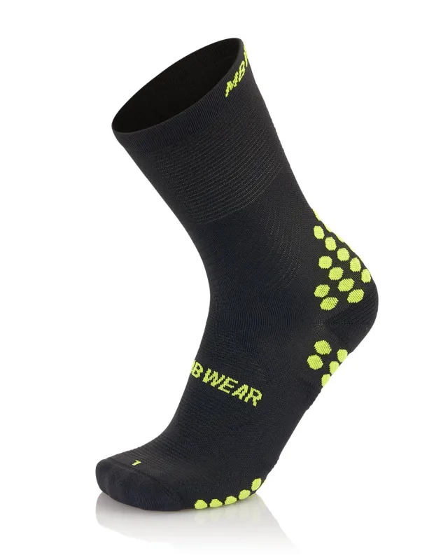 MB Wear Running Light Black Lime H20 löparstrumpor – hög