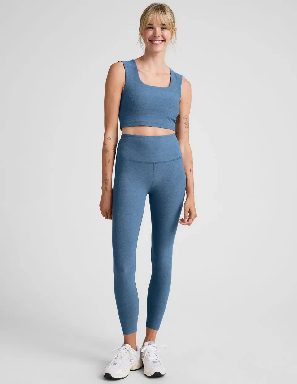 Beyond Yoga Spacedye Caught In The Midi Legging Washed Denim