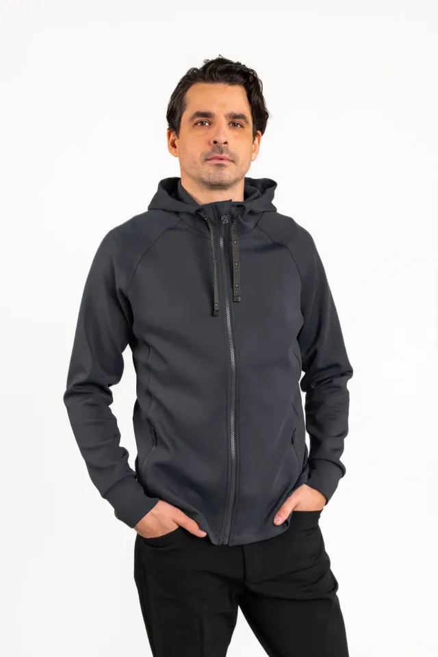 ZacZess Hudson hoodie herr grå – mellanlager