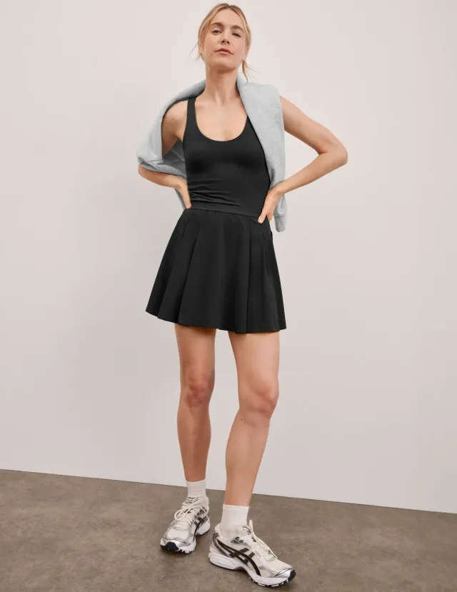 Beyond Yoga Score Pleated Dress klänning True Black veckad