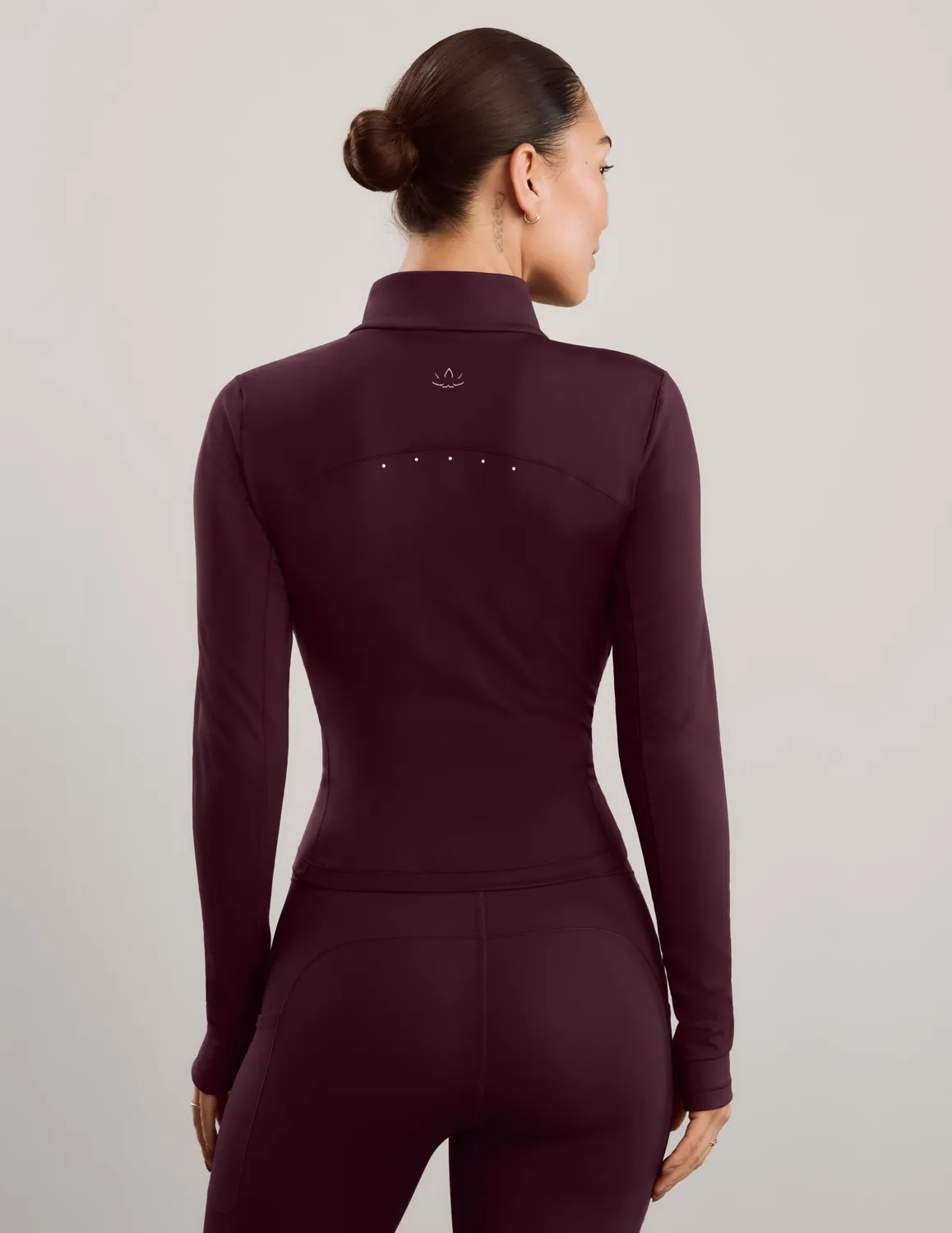 Beyond Yoga Pacer Fleece-Backed Full Zip Jacket träningsjacka Cabernet