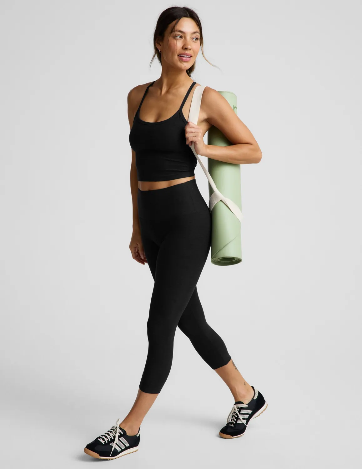 Beyond Yoga Spacedye Walk And Talk 20.5 capri-leggings Darkest Night hög midja