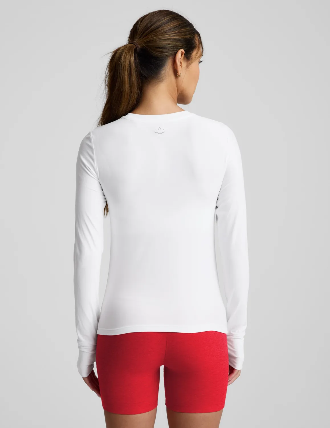 Beyond Yoga Featherweight Classic Crew Pullover tröja Cloud White lätt