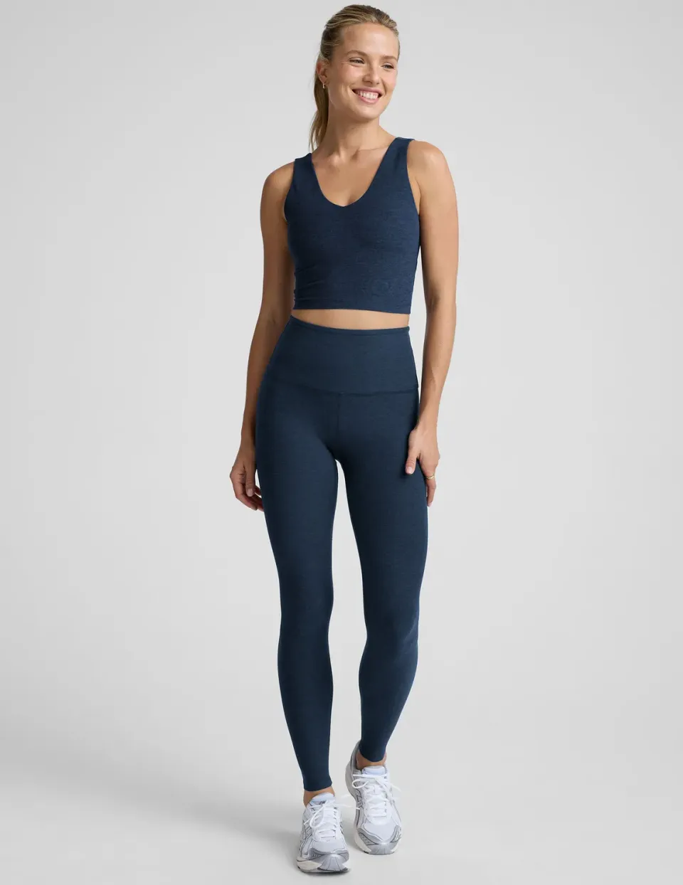 Beyond Yoga Spacedye Vitalize Full Length leggings nocturnal navy hög midja