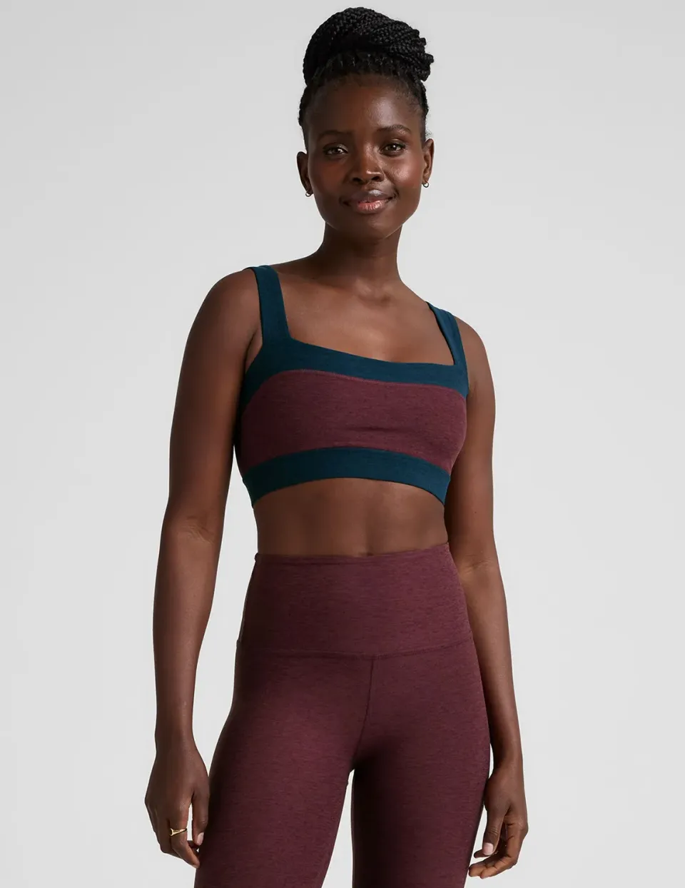 Beyond Yoga Spacedye Horizon Colorblock Bra sportbh fyrkantig