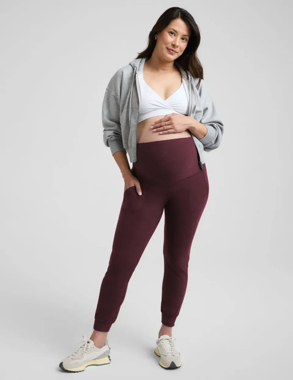 Beyond Yoga Spacedye Beyond the Bump gravidjogger Cabernet Heather
