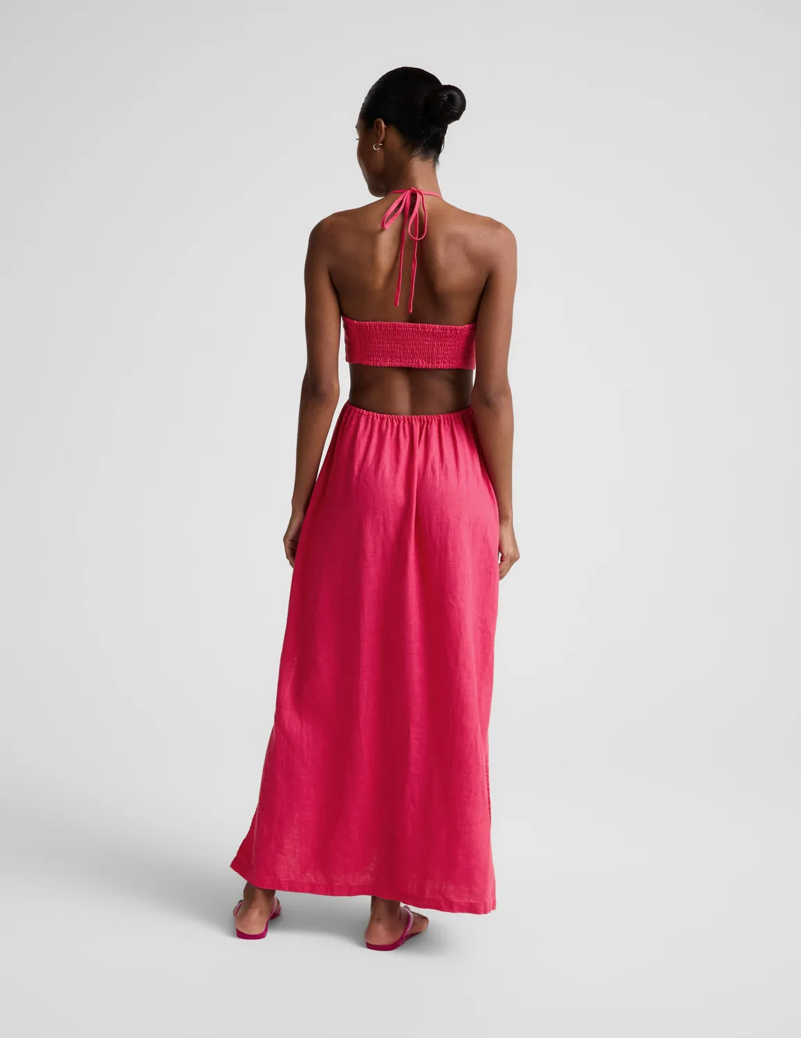 Beyond Yoga SoftWash Linen Halter maxiklänning bäröd