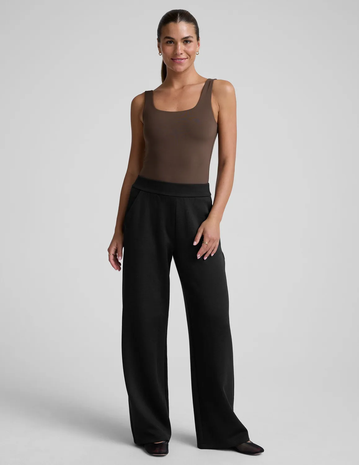 Beyond Yoga Base Tank Bodysuit bodysuit mörkbrun tight