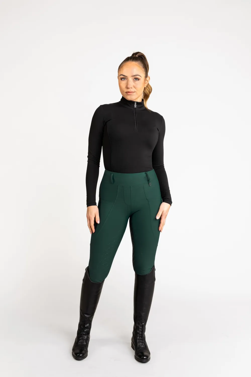 ZacZess London Hybrid ridleggings pine hög midja