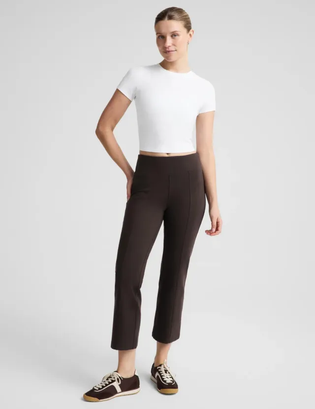 Beyond Yoga Ponte Kick Flare byxor Dark Chocolate ponte
