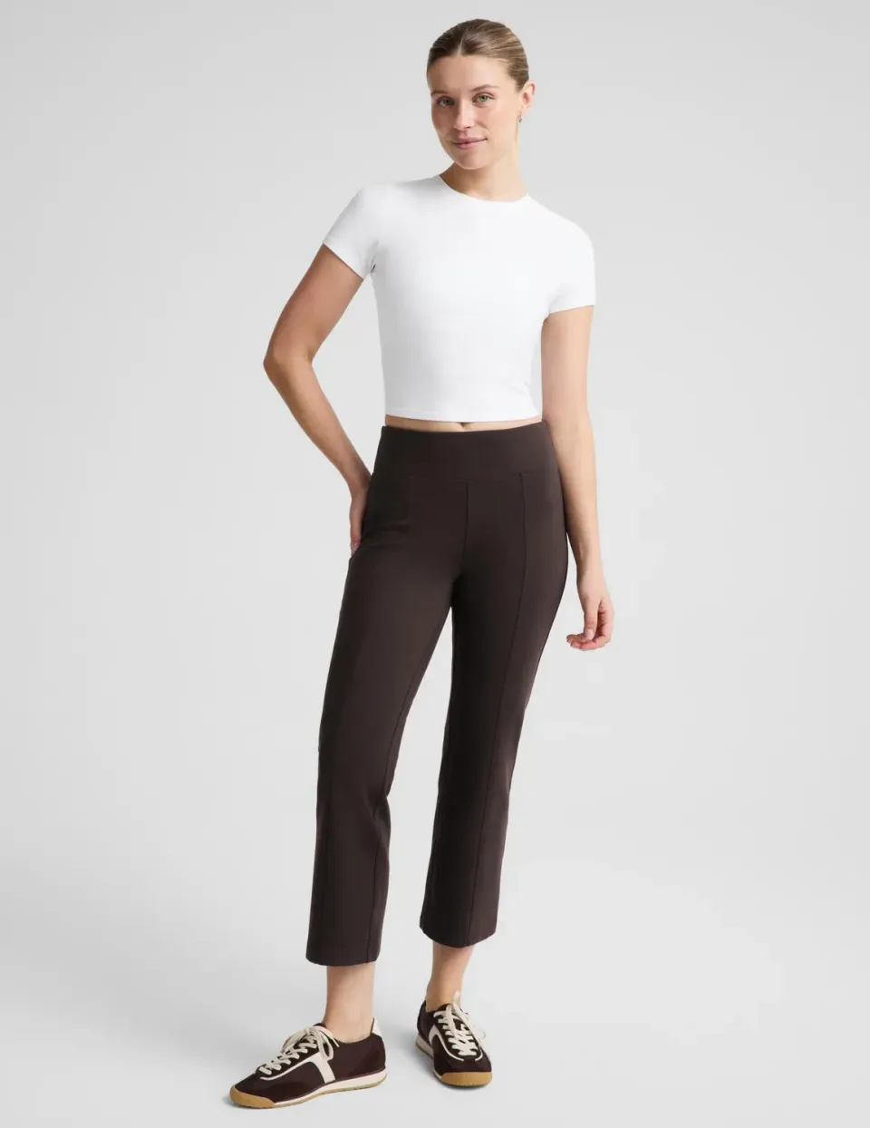 Beyond Yoga Ponte Kick Flare byxor Dark Chocolate ponte
