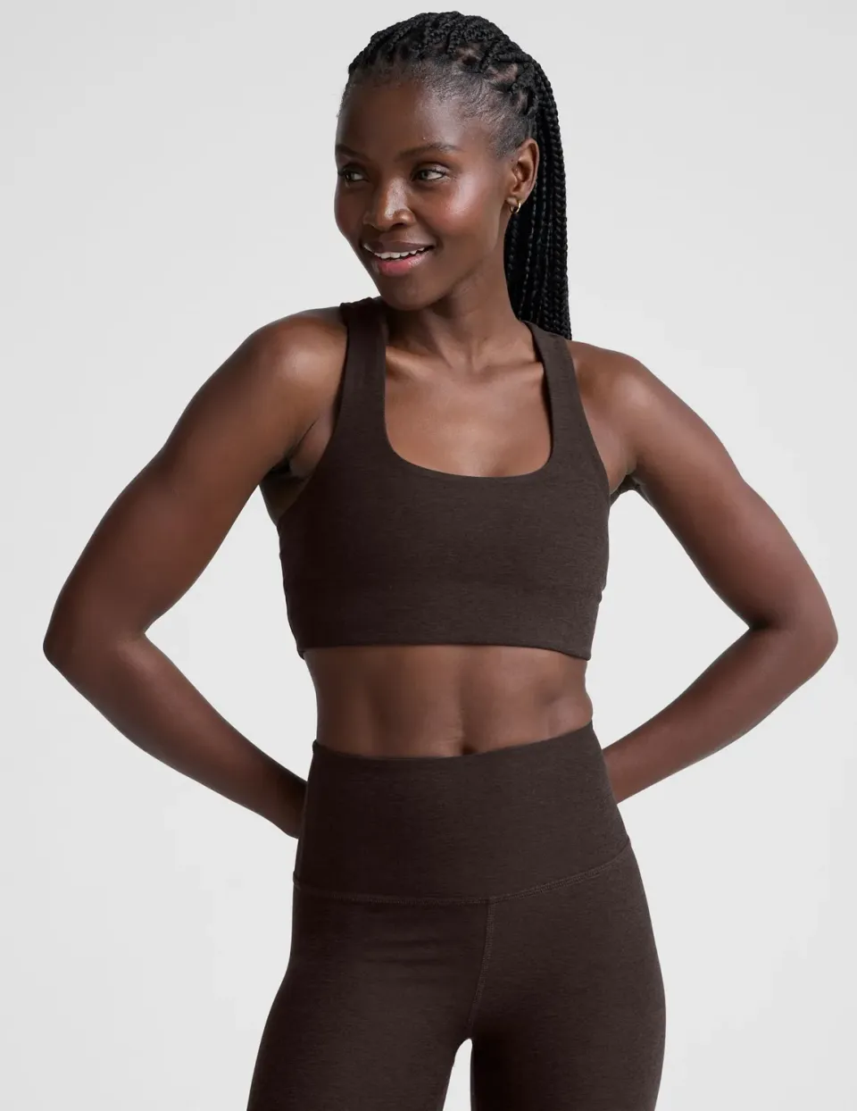 Beyond Yoga Spacedye Simplicity Long Line Bra 2.0 sport-bh Choklad