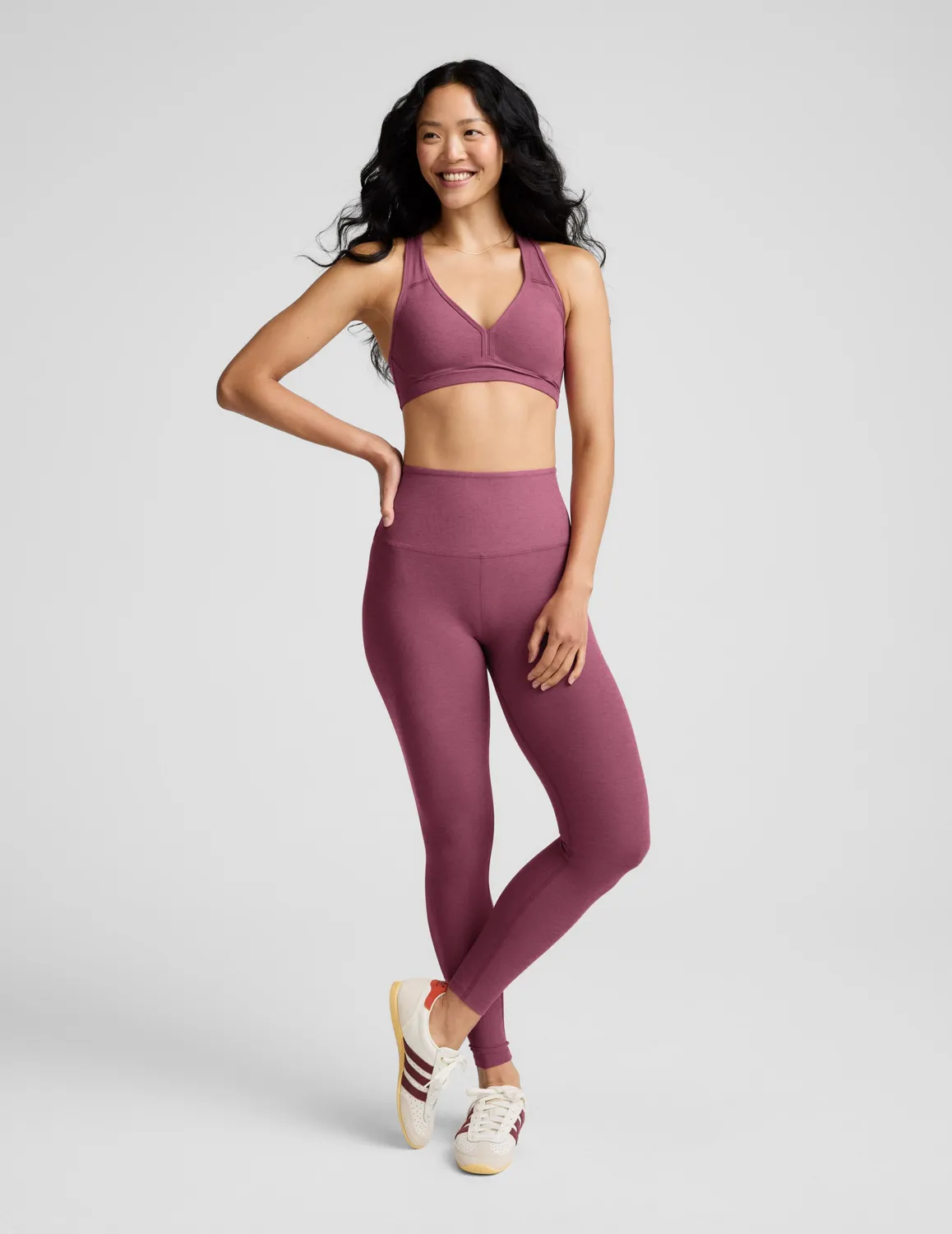 Beyond Yoga Spacedye Lift Your Spirits Bra sportbehå Mauve