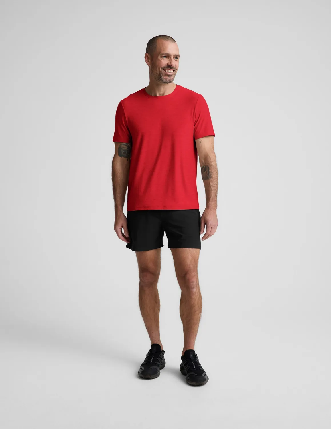 Beyond Yoga Always Beyond Men's Crew Tee 2.0 t-shirt Chili Red Heather melerad