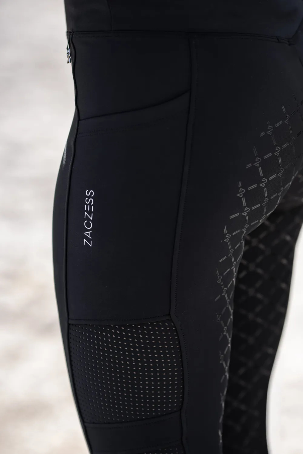 ZacZess AirFlex Leggings Black ridleggings svart dam full grip