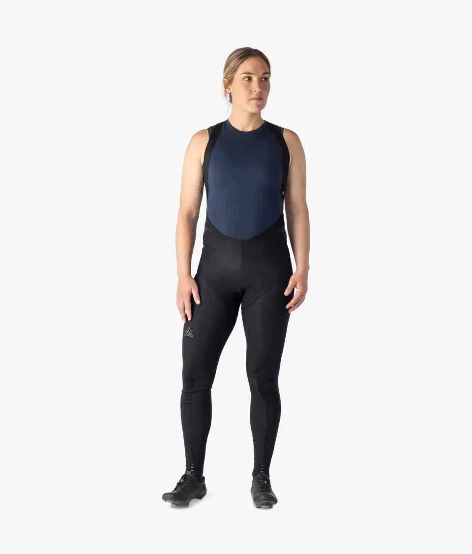 7MESH TK1 Bib Tights cykelbyxor Black vinterfodrade