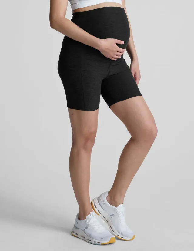 Beyond Yoga Spacedye Keep Pace 5" gravidshorts Darkest Night fickor