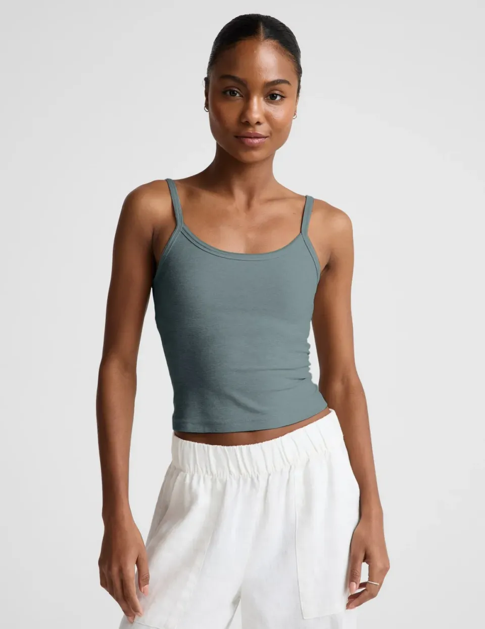 Beyond Yoga Spacedye Forever Tank linne Storm Heather med bh