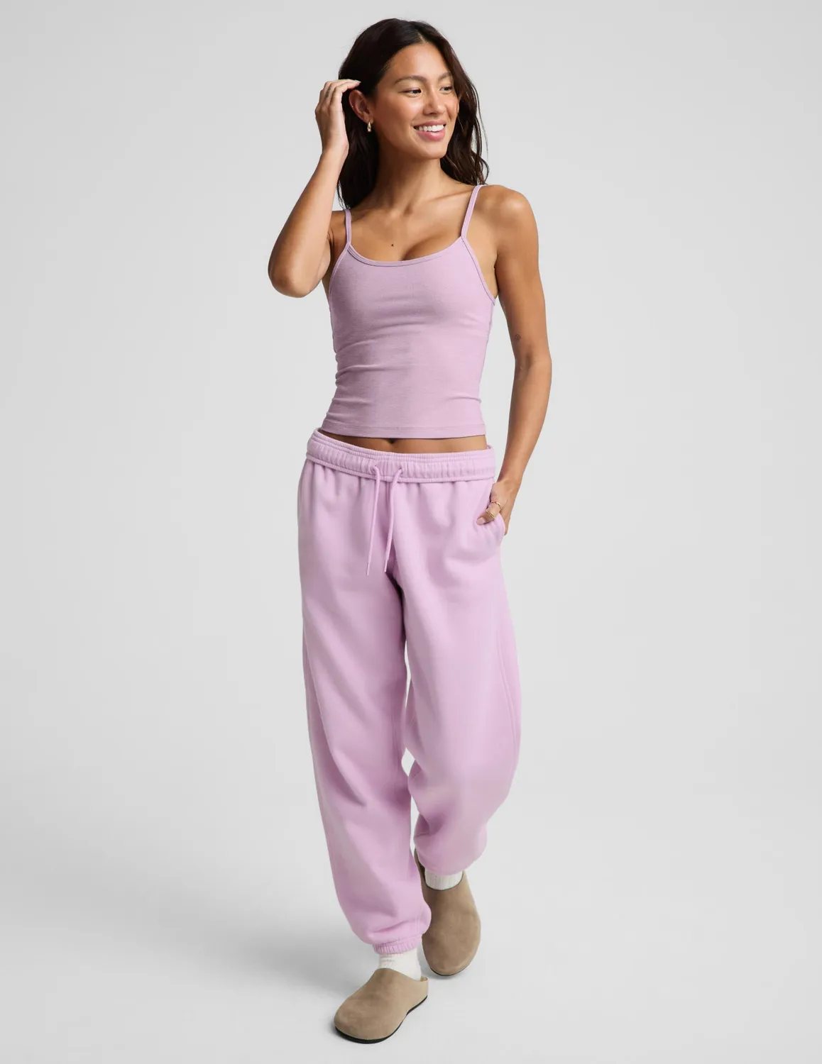 Beyond Yoga Spacedye Forever Tank linne Lavender Cream med bh
