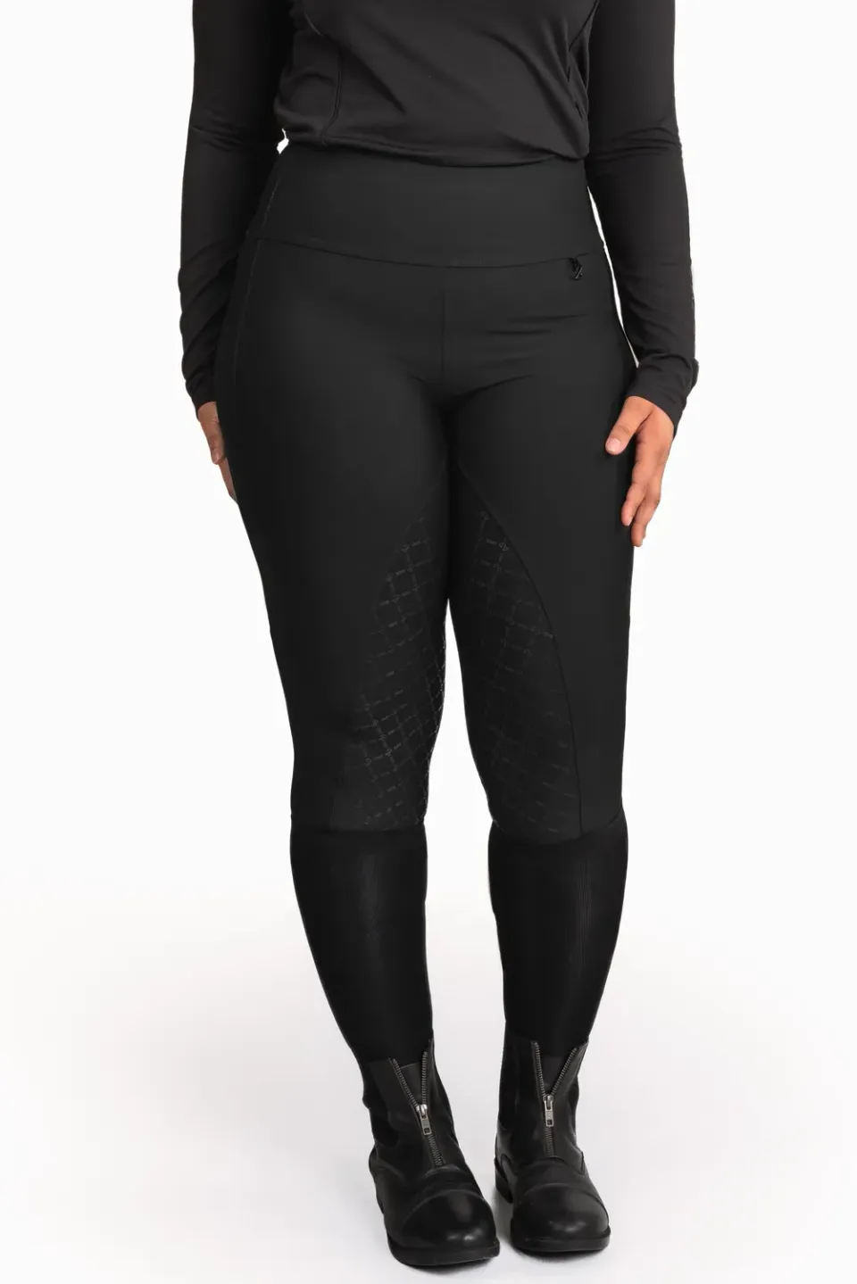 ZacZess Ohio Black ridleggings plus stora storlekar