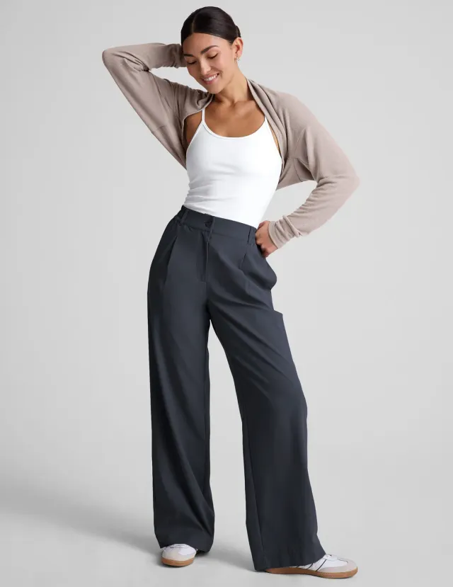 Beyond Yoga Status Wide Leg Trouser 31" byxa Nocturnal Navy vida