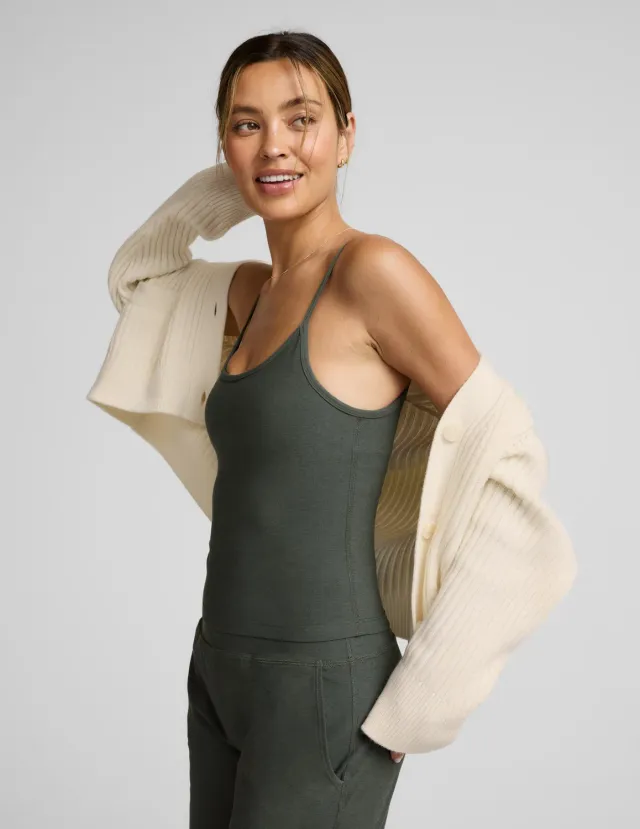 Beyond Yoga Spacedye Forever Tank linne Dusty Forest mjuk