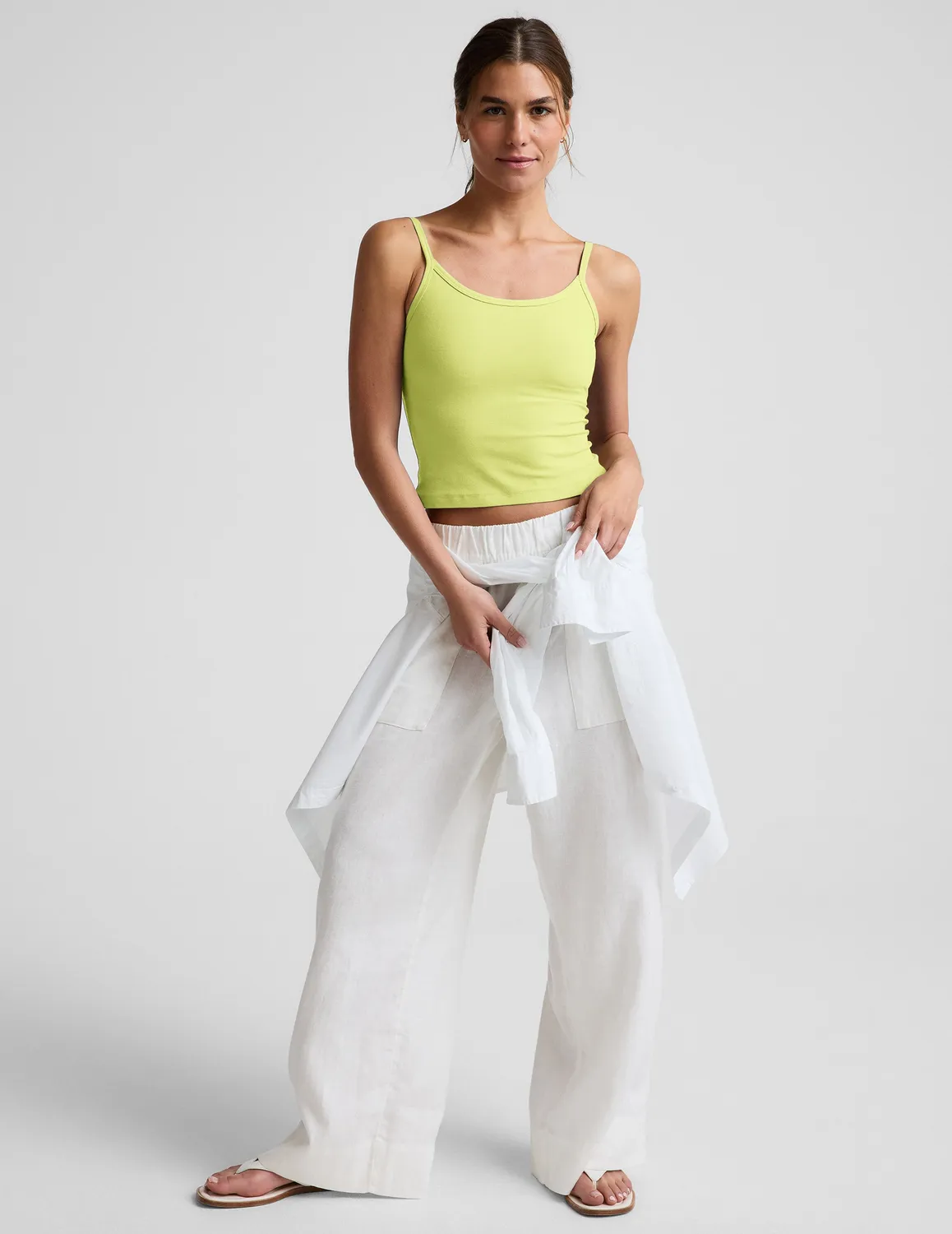 Beyond Yoga Spacedye Forever Tank topp Electric Lime med bh
