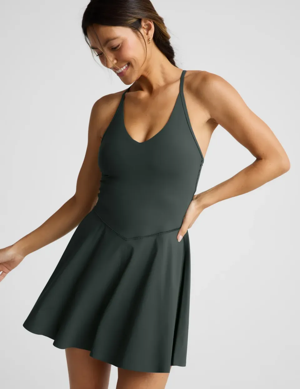 Beyond Yoga You're A Force Dress tennisklänning grön shorts