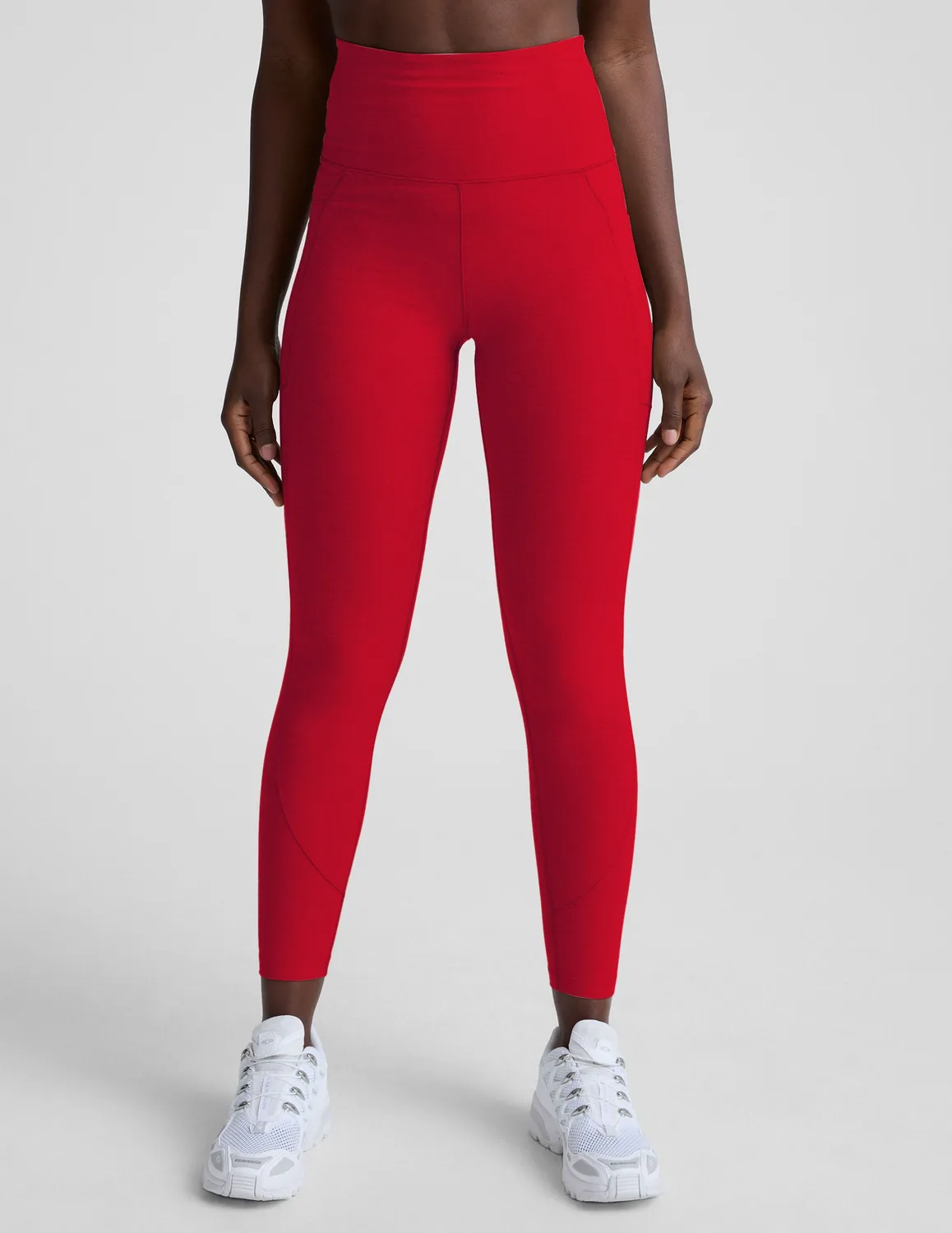 Beyond Yoga Spacedye Be Free Pocket leggings Holly Red Heather med fickor