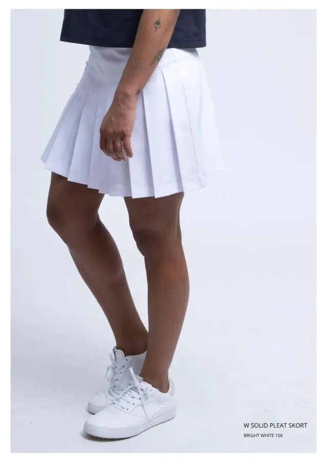 Cross Sportswear Solid Pleat skort vit veckad dam