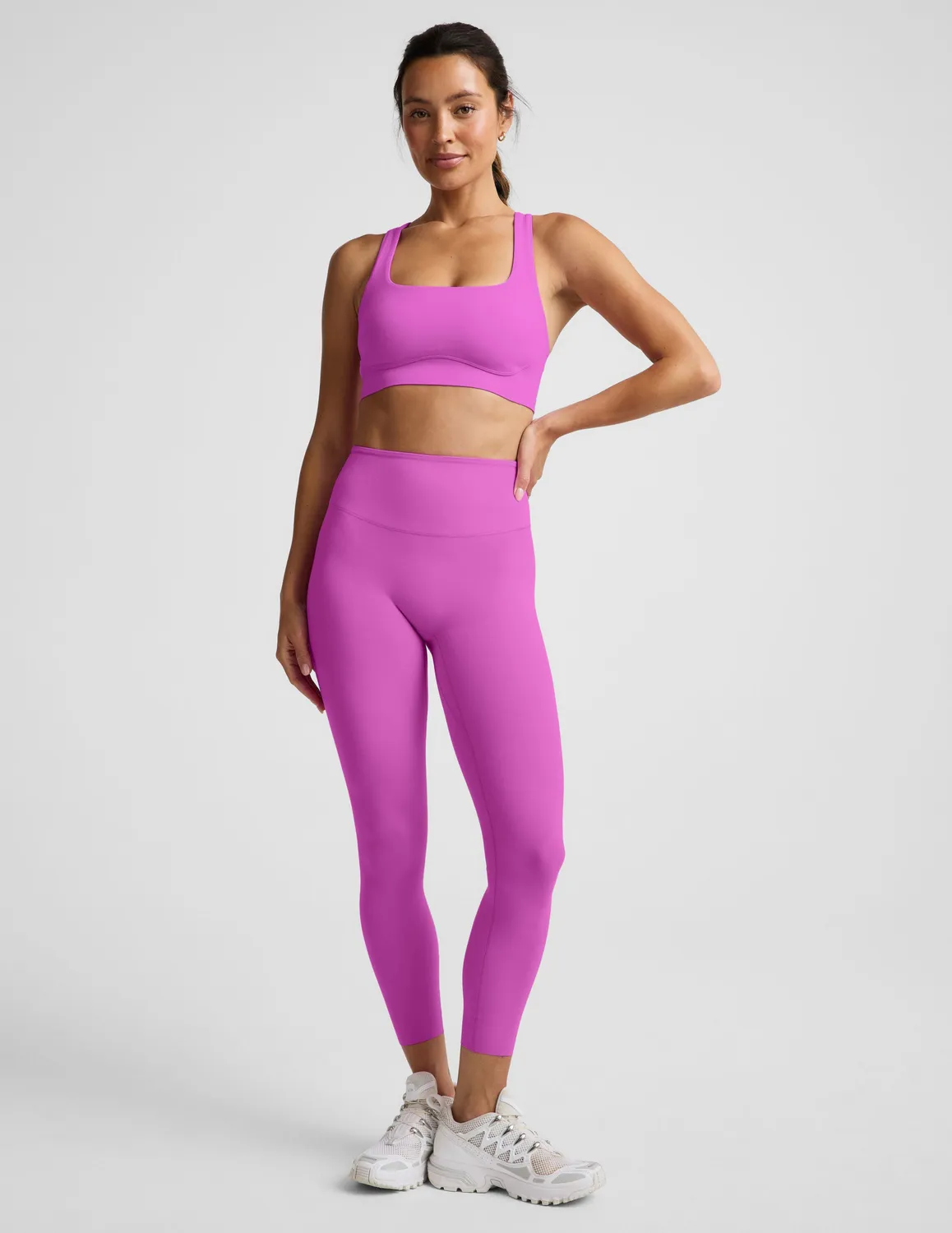 Beyond Yoga Glowzone High Waisted Midi Leggings Electric Fuchsia rosa