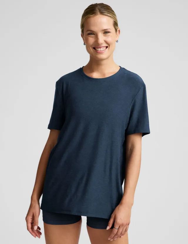 Beyond Yoga Always Beyond Crew Tee 2.0 t-shirt marinblå oversize