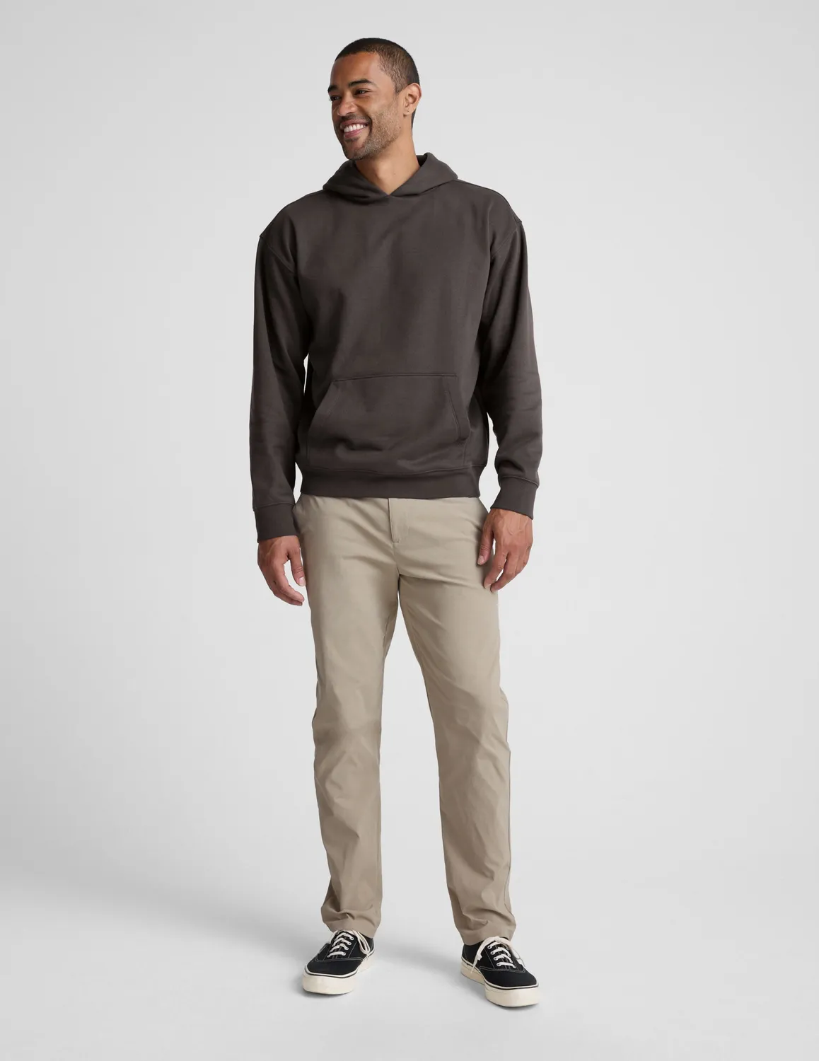 Beyond Yoga LuxeFleece Classic hoodie slate brown mjuk