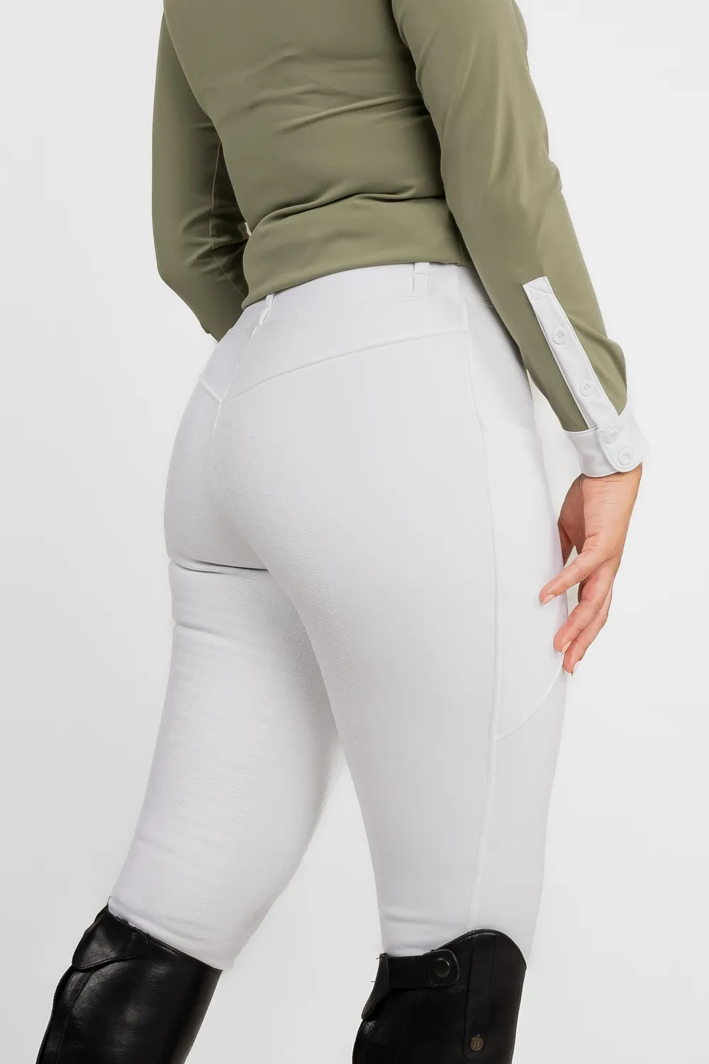 ZacZess Fleece Winter ridleggings vit helgrepp