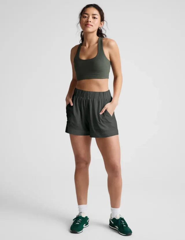 Beyond Yoga Easy 3" träningsshorts Slate Green