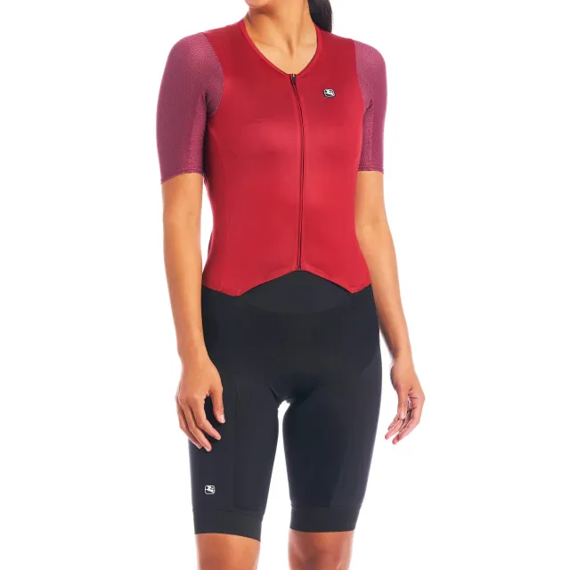 Giordana SilverLine Doppio Suit cykeldräkt dam granatröd med chamois