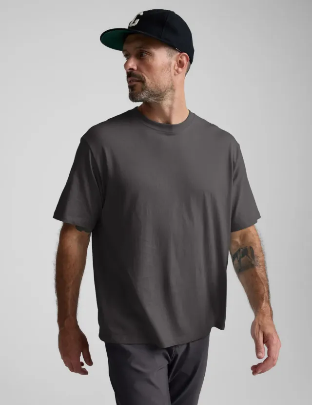 Beyond Yoga SoftKnit Cotton Tee t-shirt Black Ash bomull