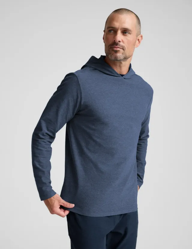 Beyond Yoga Spacedye Go-To hoodie herr indigo fukttransporterande
