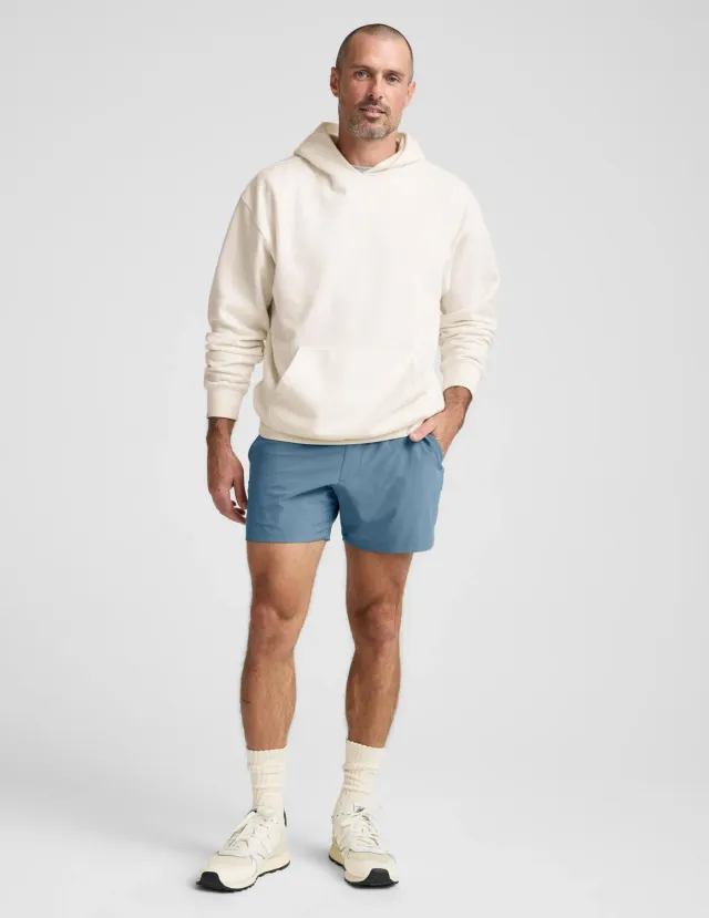 Beyond Yoga Pivotal 2.0 Men's Short 5" löparshorts Harbor Blue ficka