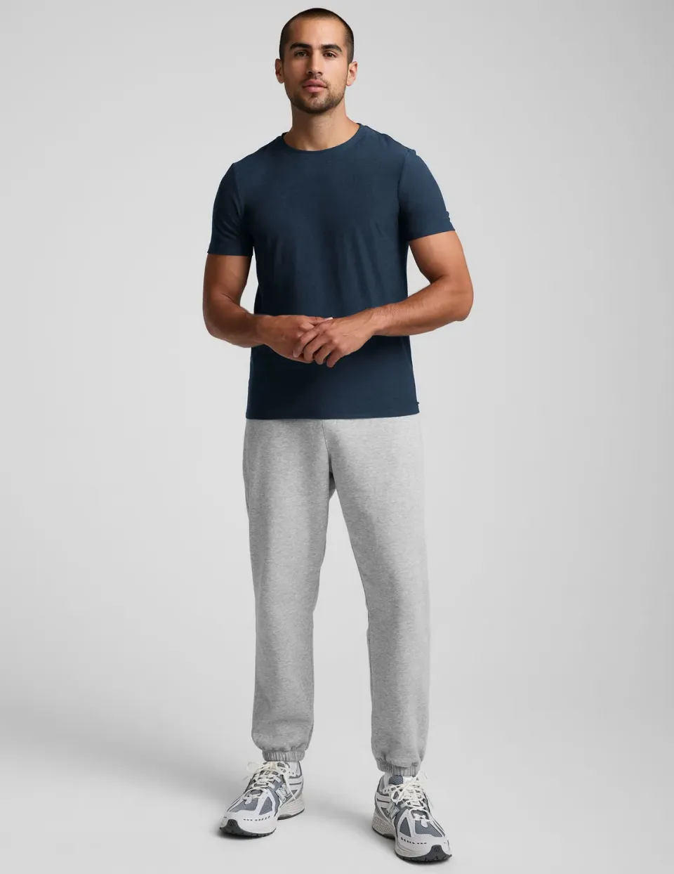 Beyond Yoga LuxeFleece Classic Men's Jogger mjukisbyxor ljusgrå fleece