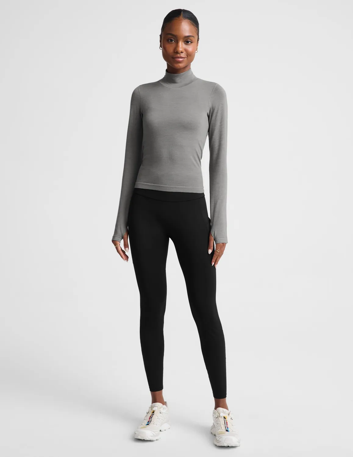 Beyond Yoga LuxeKnit Merino Wool polotröja Storm Gray