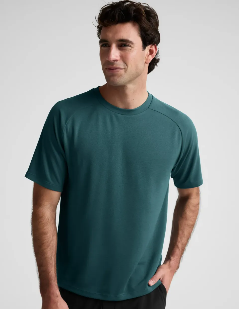 Beyond Yoga All In Active T-shirt Teal Sea slim fit