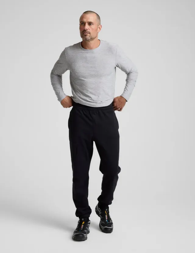 Beyond Yoga LuxeFleece Classic Men's Jogger mjukisbyxor svart fleece