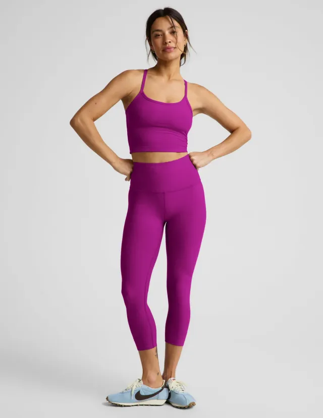 Beyond Yoga Spacedye Walk And Talk caprileggings Berry Bliss hög midja