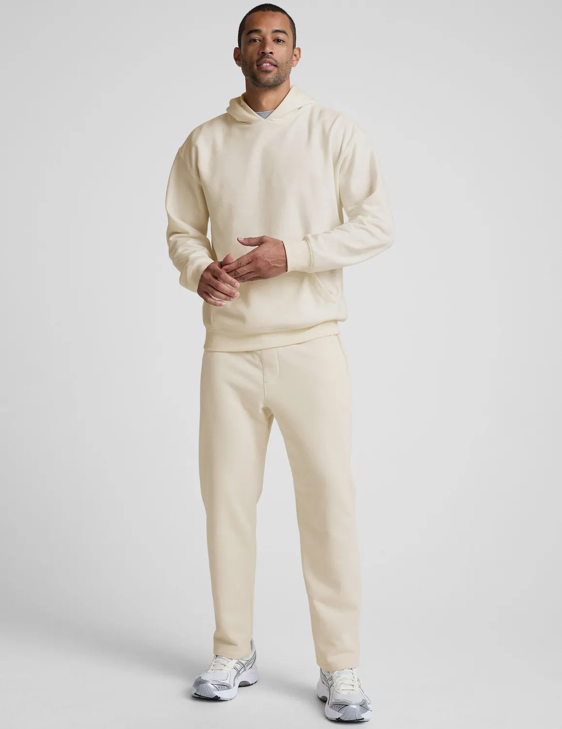 Beyond Yoga LuxeFleece Straight Leg Men's Pant herrbyxor Bone