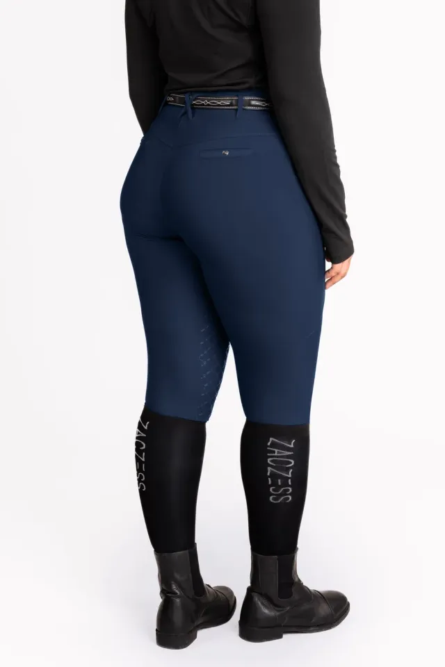 ZacZess London Navy Hybrid ridleggings plus marinblå