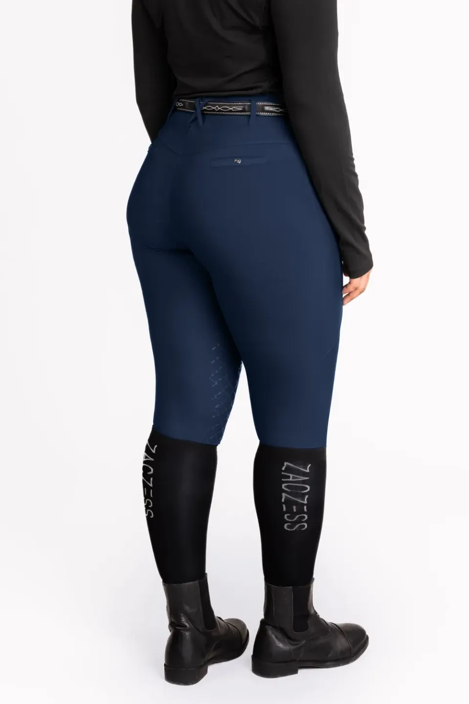 ZacZess London Navy Hybrid ridleggings plus marinblå