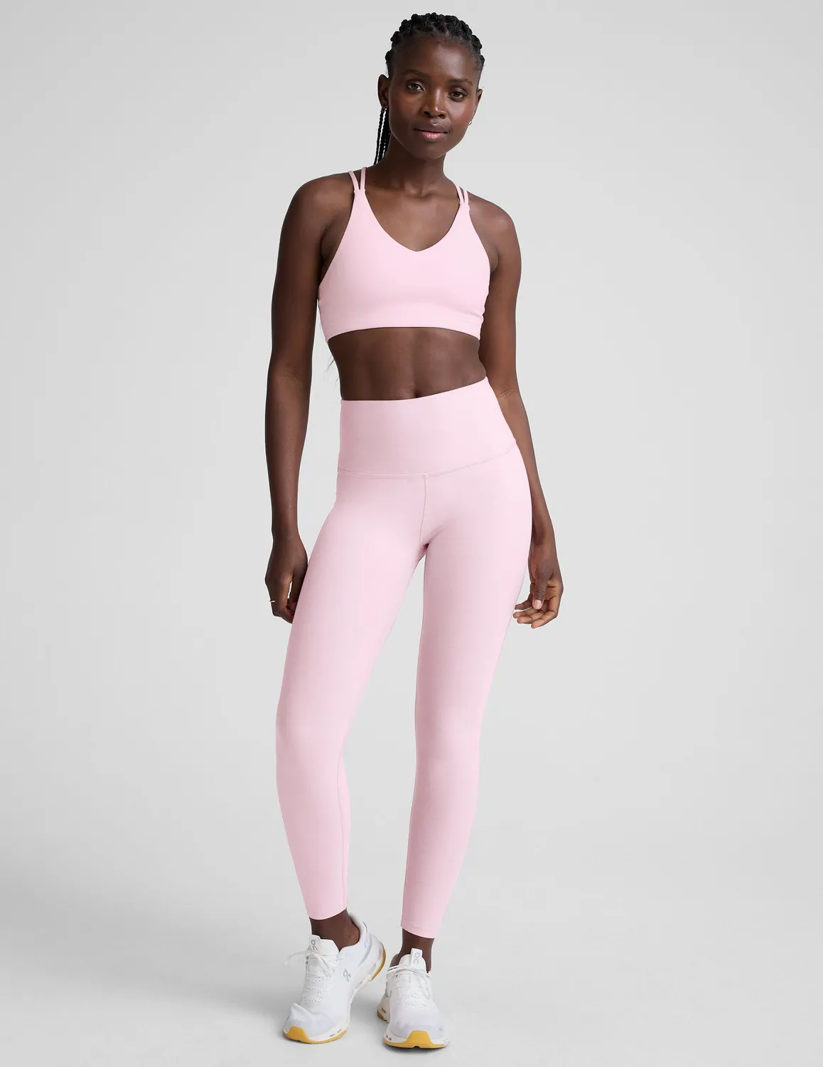Beyond Yoga Spacedye Caught In The Midi High Waisted leggings Frosty Pink mjuk