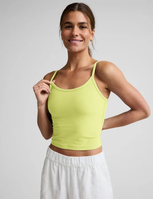 Beyond Yoga Spacedye Forever Tank topp Electric Lime med bh