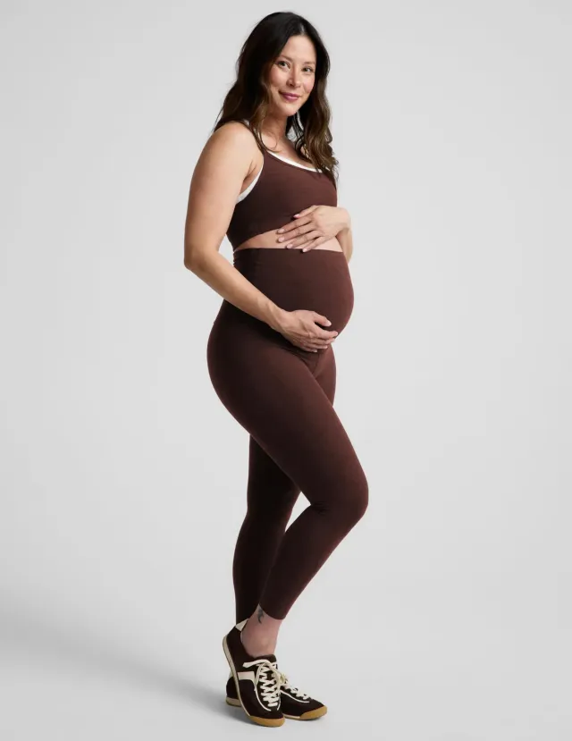 Beyond Yoga Spacedye Love the Bump Midi leggings Iced Mocha gravid